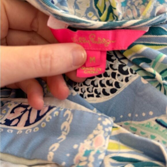 Lilly Pulitzer Blue Romper - looks like a dress, but hidden shorts! - Picture 2 of 5